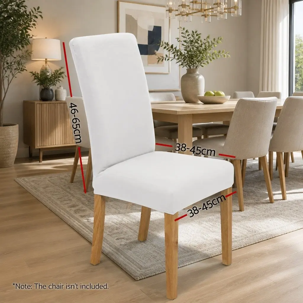 Dining Chair Covers Stretch Slipcovers 6 Pack White