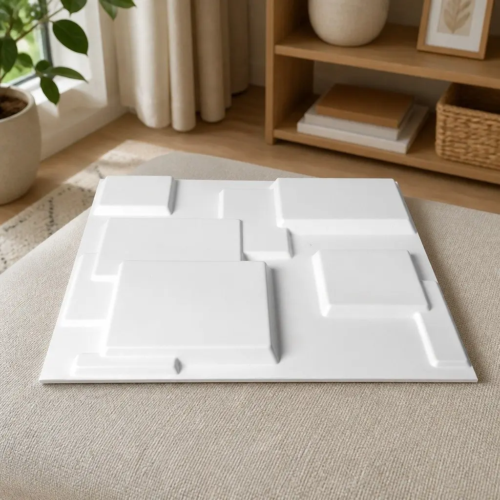 3D Wall Panels 12 Piece Set 50x50cm DIY Home Interior Decoration Embossed