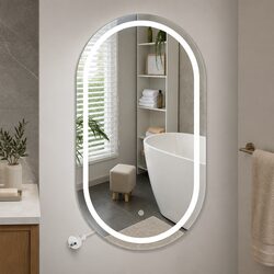 Your Friendly Oval LED Mirror 50x90cm for Daily Use
