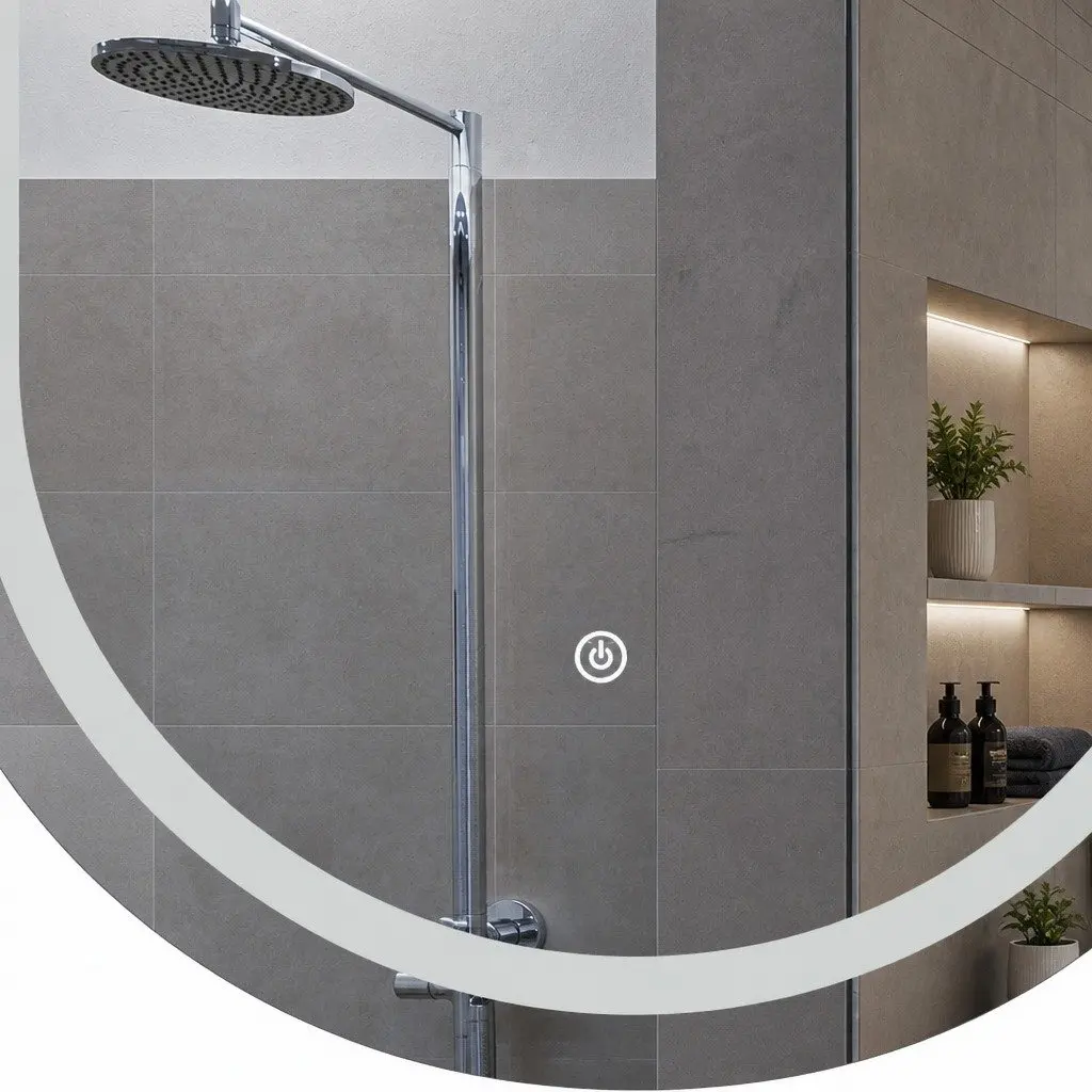 Oval LED Mirror Anti-fog Adjustable Brightness 60x100cm for Bathroom Vanity