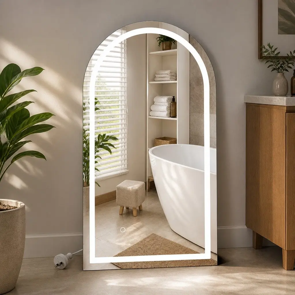 LED Wall Mirror with Adjustable Settings