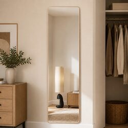Full Length Wall Mirror 150cm Leaning Door Hanging Installation Bedroom Hallway