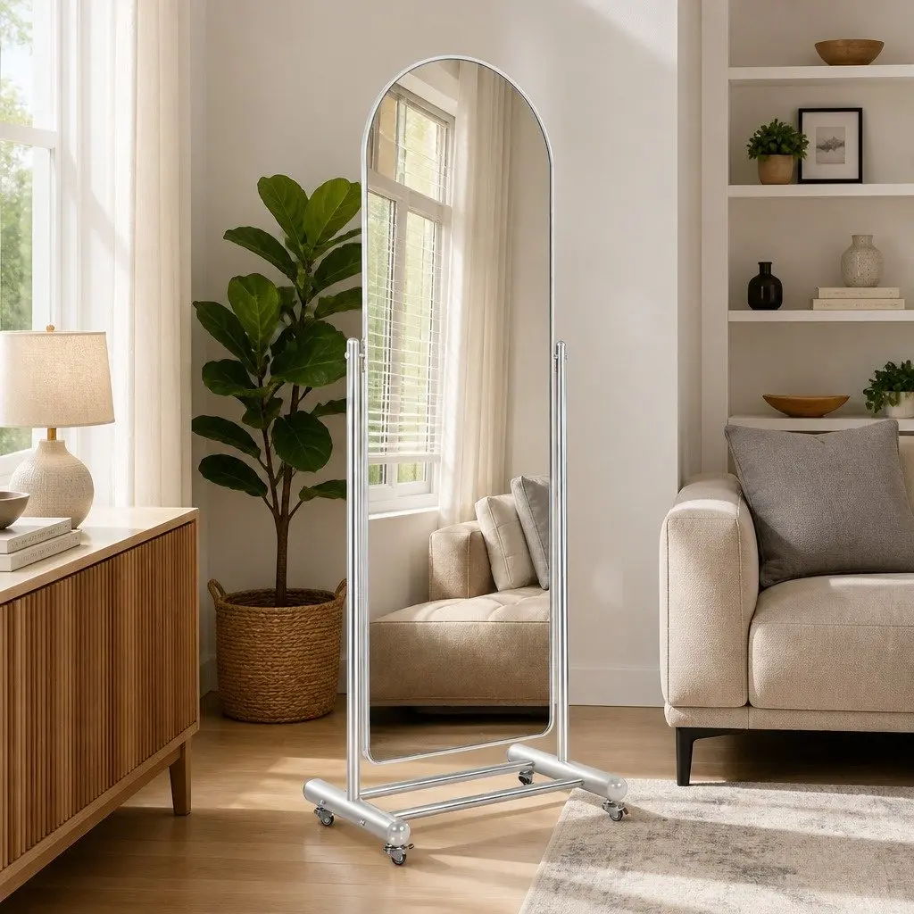 Full Length Arch Mirror with Adjustable Angle