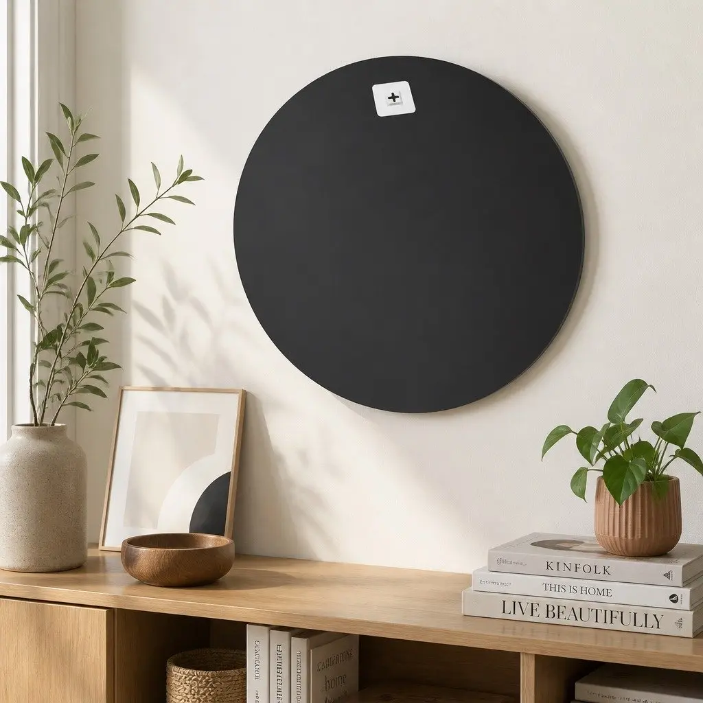 50cm Round Frameless Tempered Glass Wall Mirror Modern Bathroom Bedroom Home