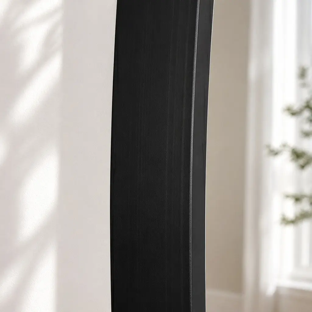 Round Wall Mirror Black Frame 60cm HD Glass Anti-explosion
