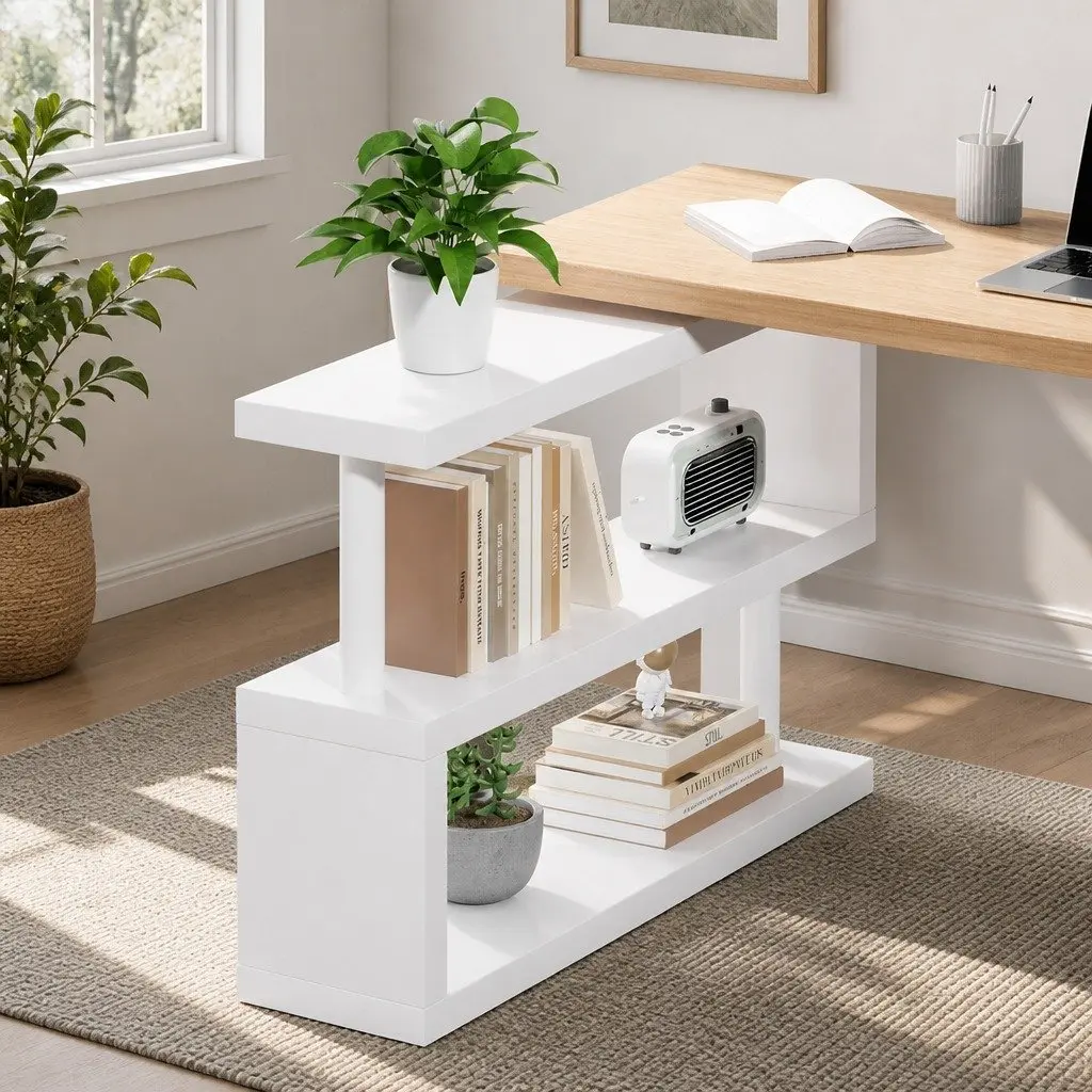 Computer Desk 360 Degree Rotatable Shelf 50cm W x 140cm D x 74.5cm H