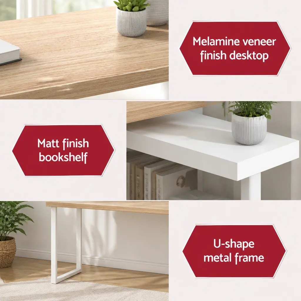 Computer Desk 360 Degree Rotatable Shelf 50cm W x 140cm D x 74.5cm H