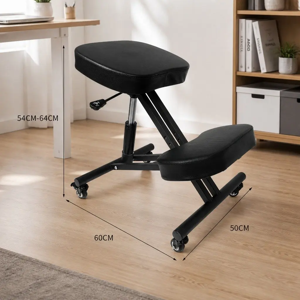 Kneeling Chair Ergonomic Office Computer Posture Seat Padded Knee Mat Black