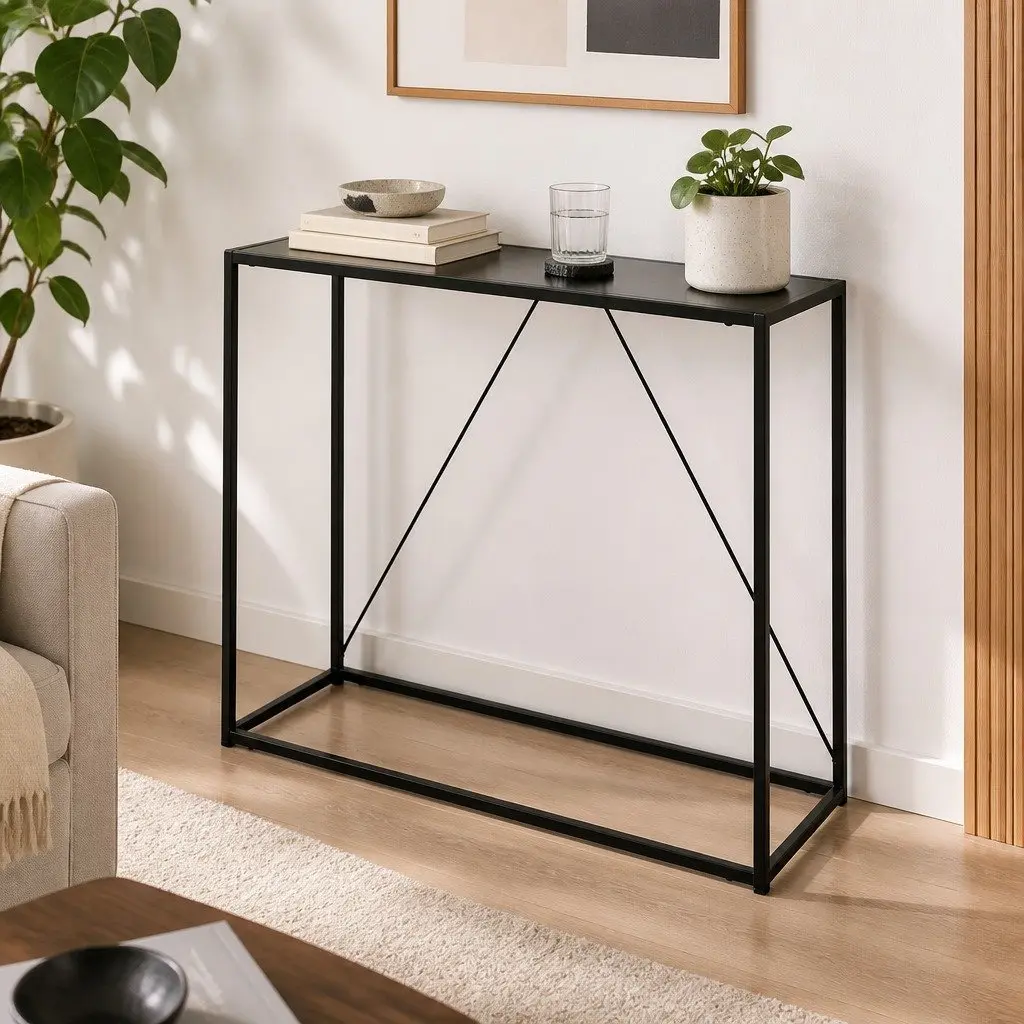 2-Tier Console Table Hallway Entryway Storage Furniture Living Room Sofa Side