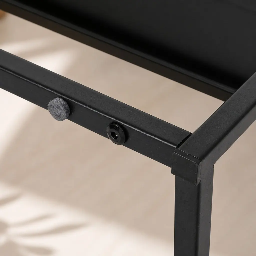 3-Tier Console Table Hallway Entryway Storage Furniture Black Design