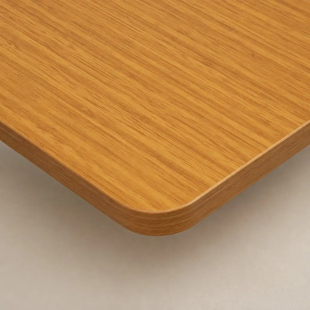 Desktop Table Top Natural MDF Veneer 120x60cm Motorised Adjustable Office Work
