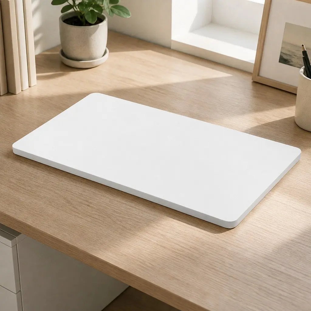 Desktop Table Top White Particle Board MDF Veneer 140x70cm