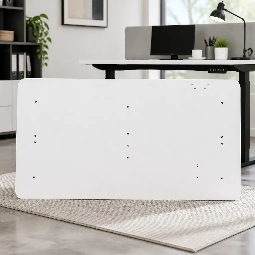 Desktop Table Top White Particle Board MDF Veneer 140x70cm