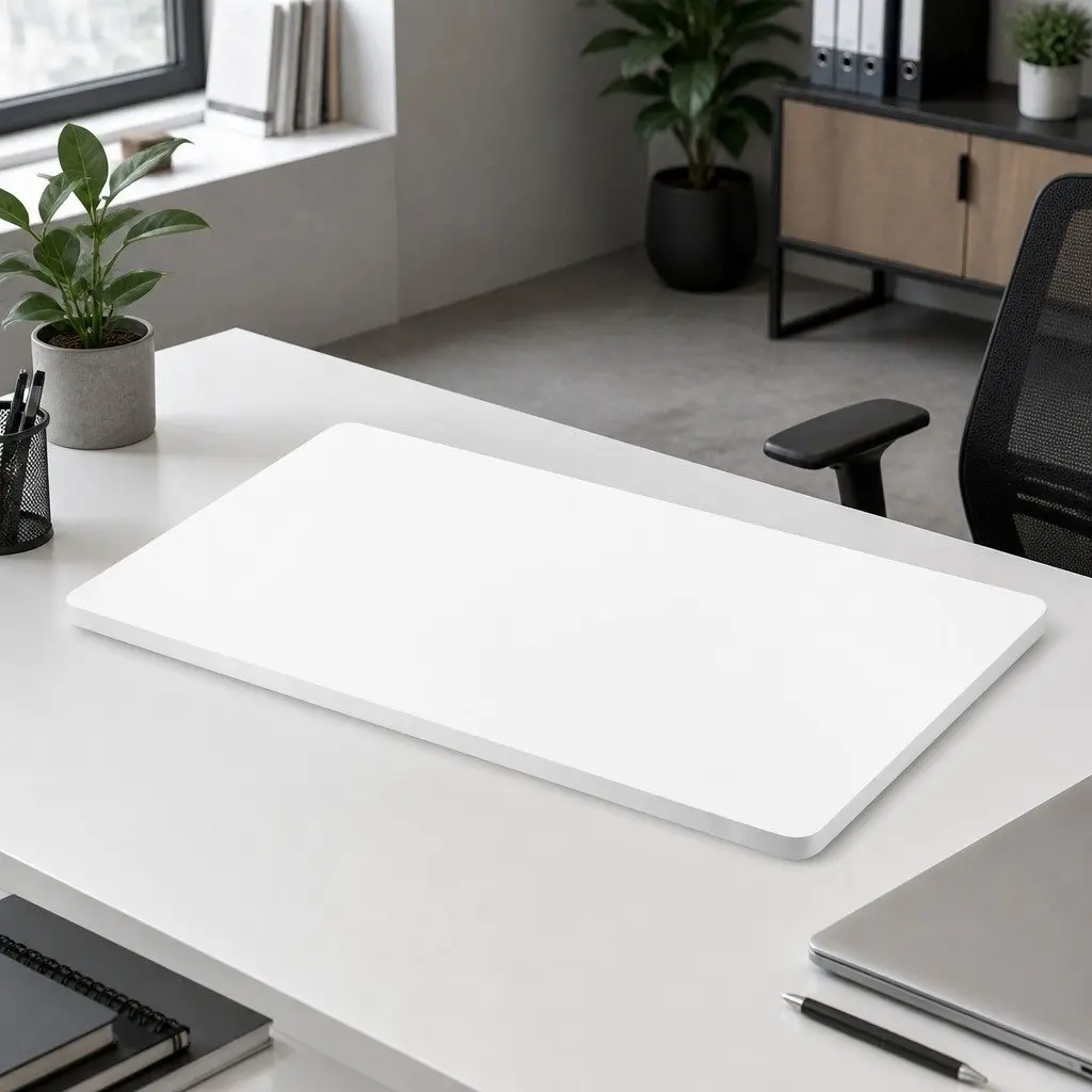 Desktop Table Top White Particle Board MDF Veneer 140x70cm