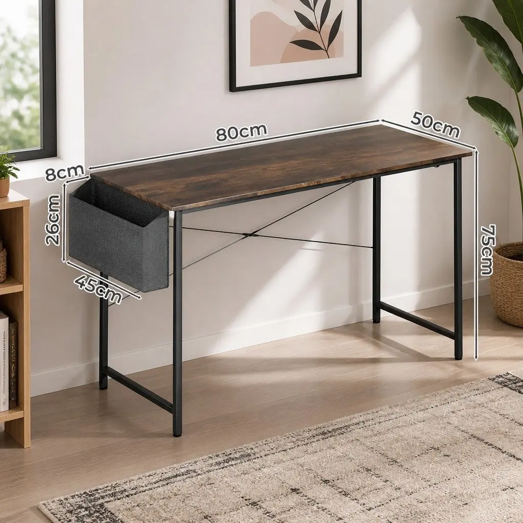 Computer Desk Sturdy Metal Frame 80cm MDF Desktop Home Office