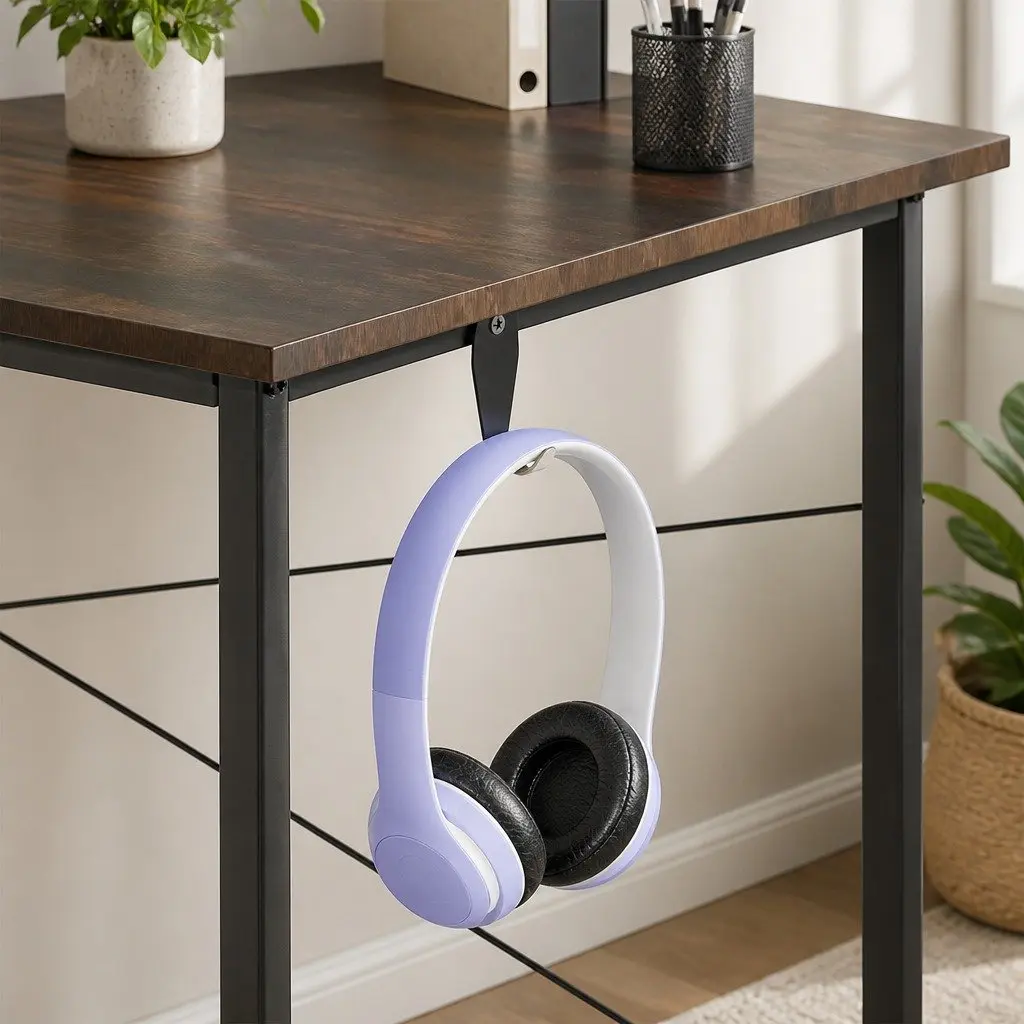 Computer Desk Sturdy Metal Frame 80cm MDF Desktop Home Office