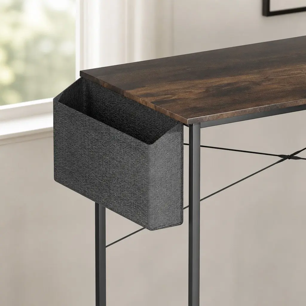 Computer Desk Sturdy Metal Frame 80cm MDF Desktop Home Office