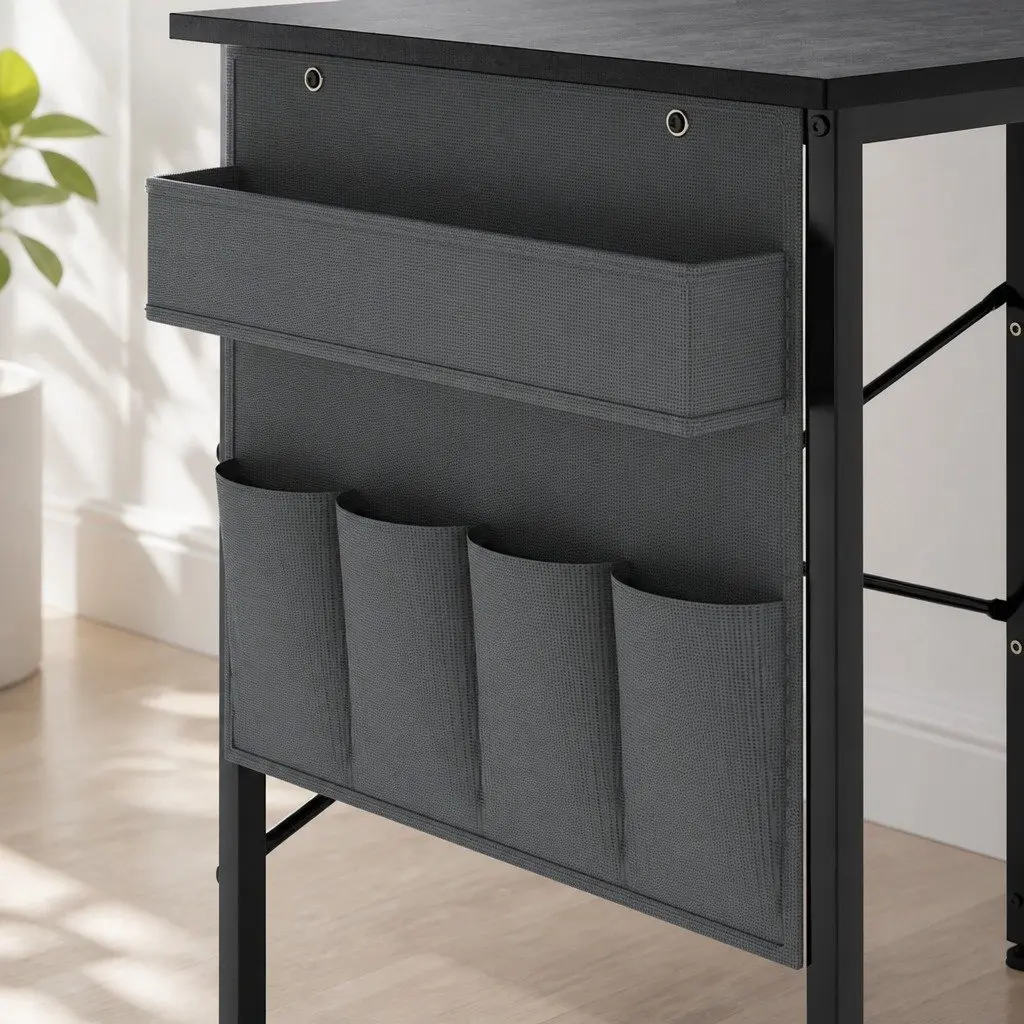 L-Shaped Gaming Computer Desk Corner Workstation Home Office Study Table Black