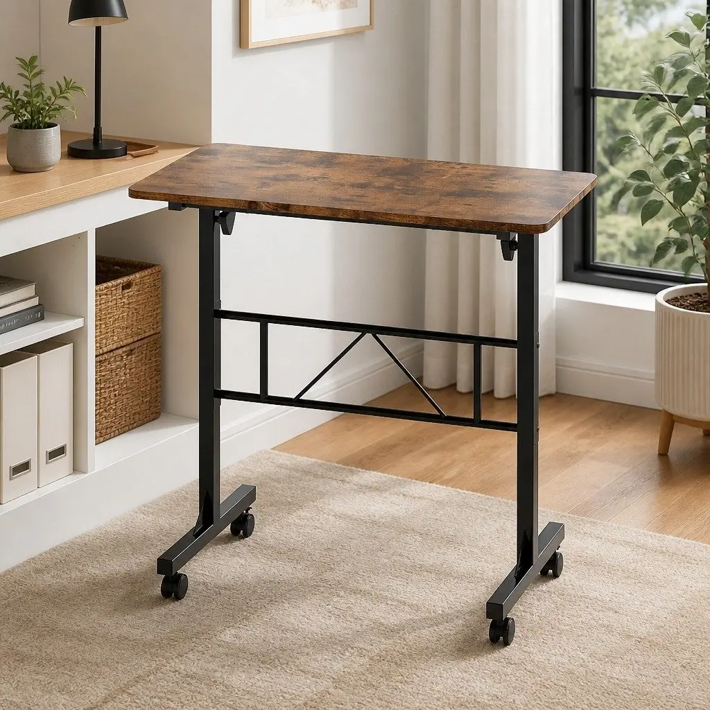 Height Adjustable Standing Desk Mobile Workstation 80cm L x 40cm W x 75-110cm H