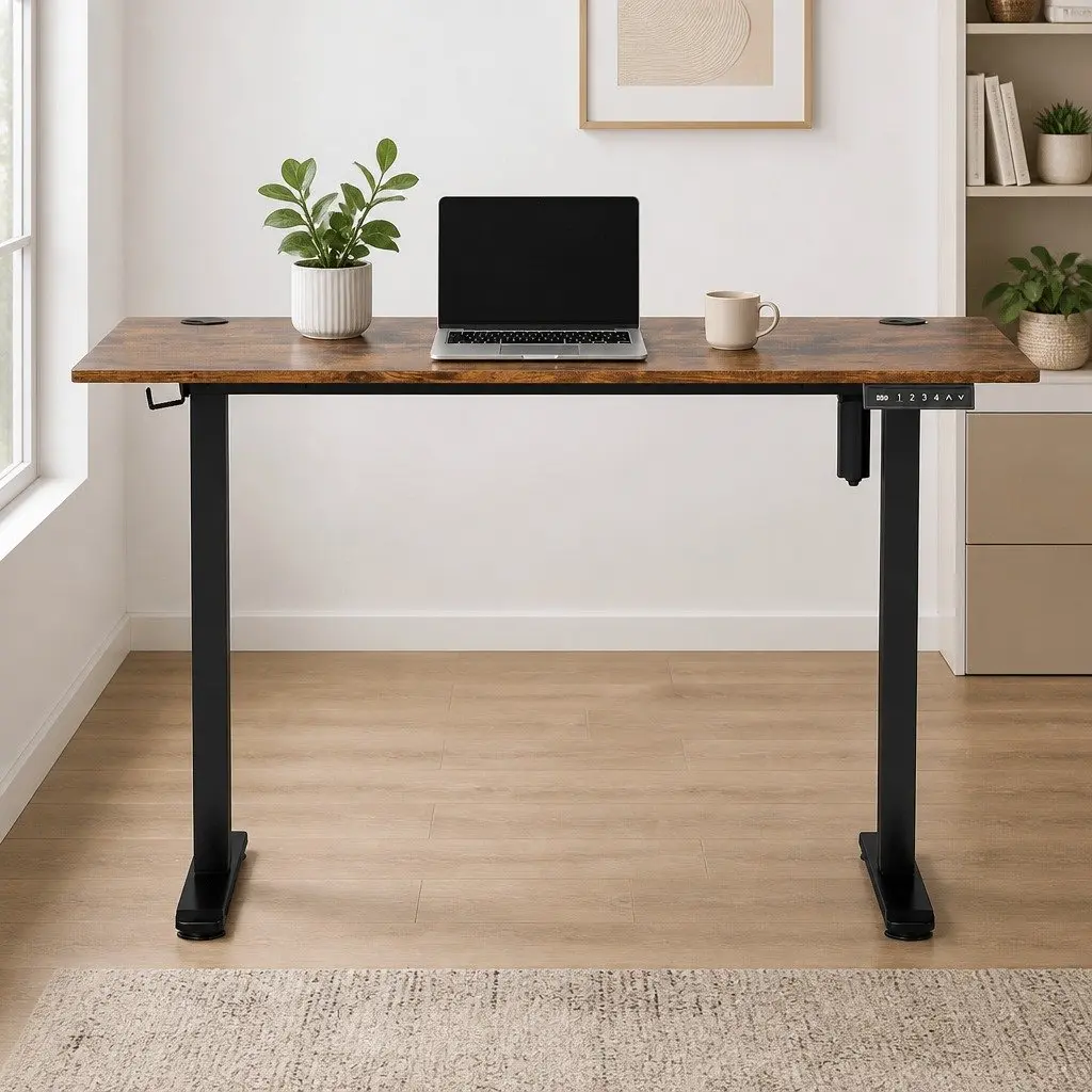 Electric Standing Desk Height Adjustable 120cm Motorised Sit Stand Office Home