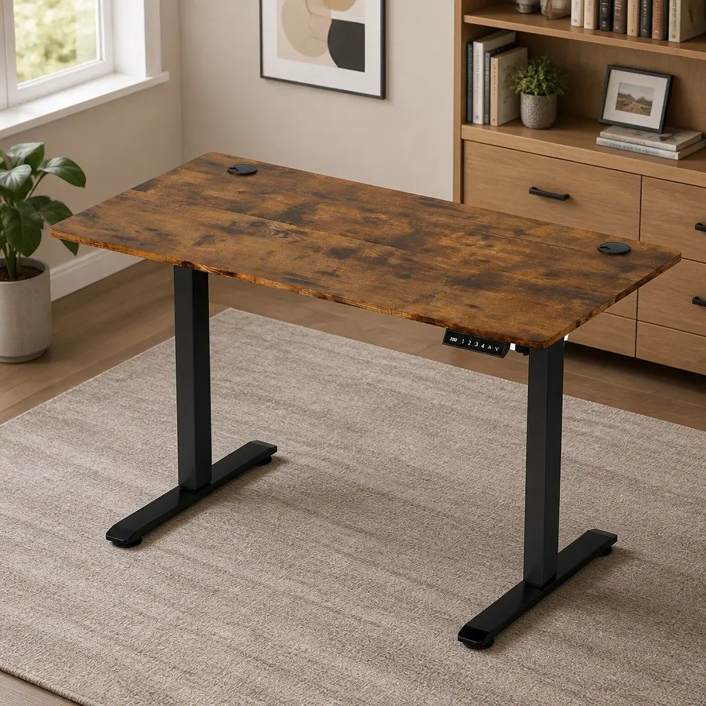 Electric Standing Desk Height Adjustable 120cm Motorised Sit Stand Office Home
