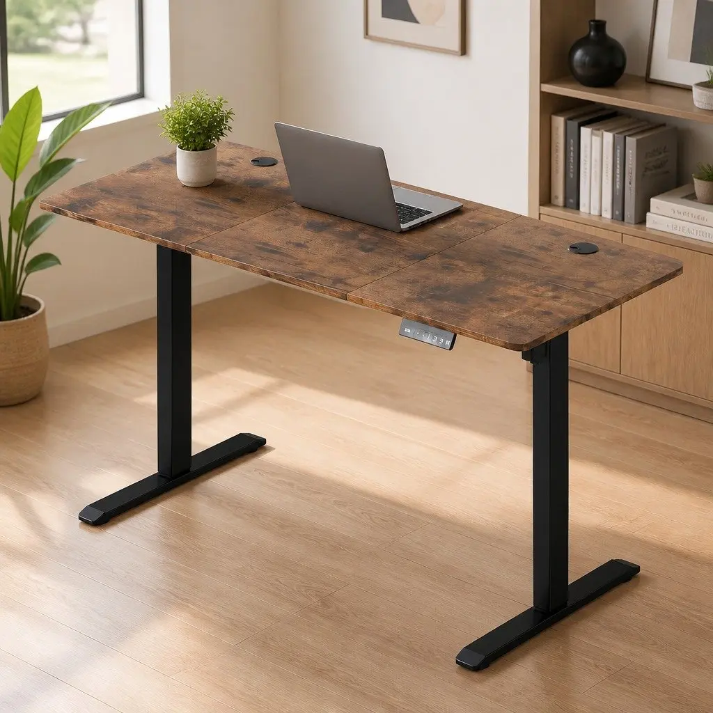 Electric Standing Desk Height Adjustable 140cm Ergonomic Sit Stand Computer Desk