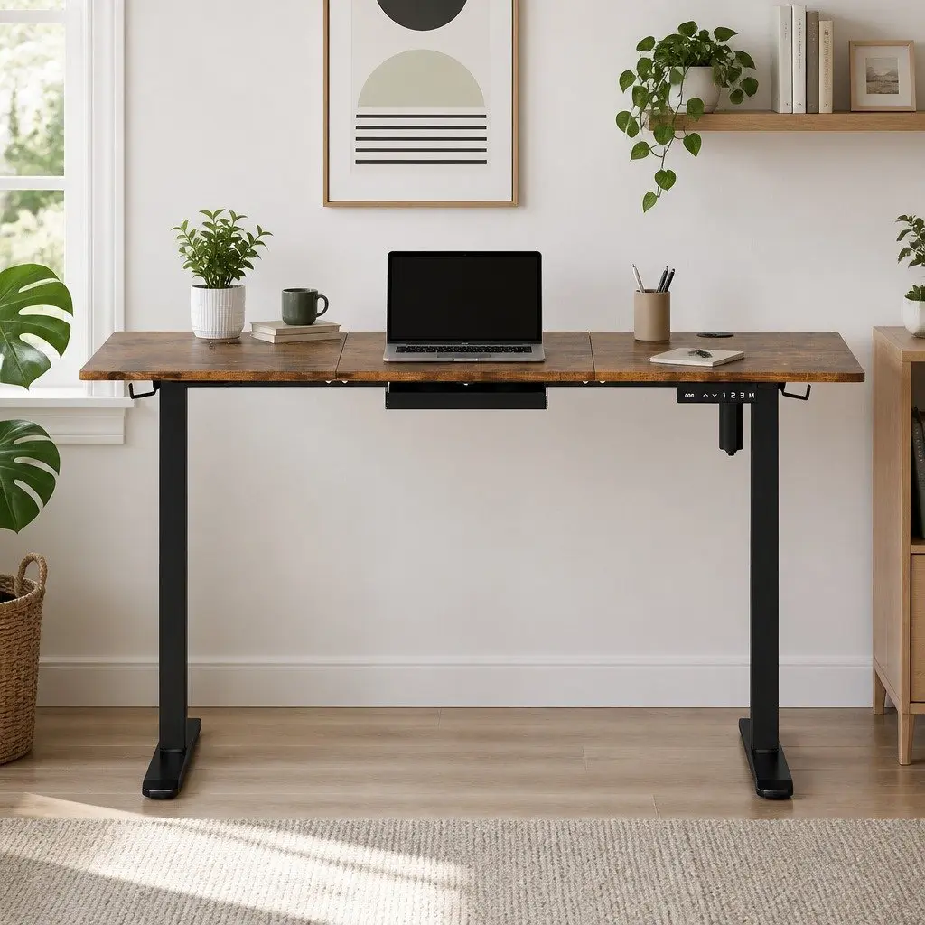 Electric Standing Desk Height Adjustable 140cm Ergonomic Sit Stand Computer Desk
