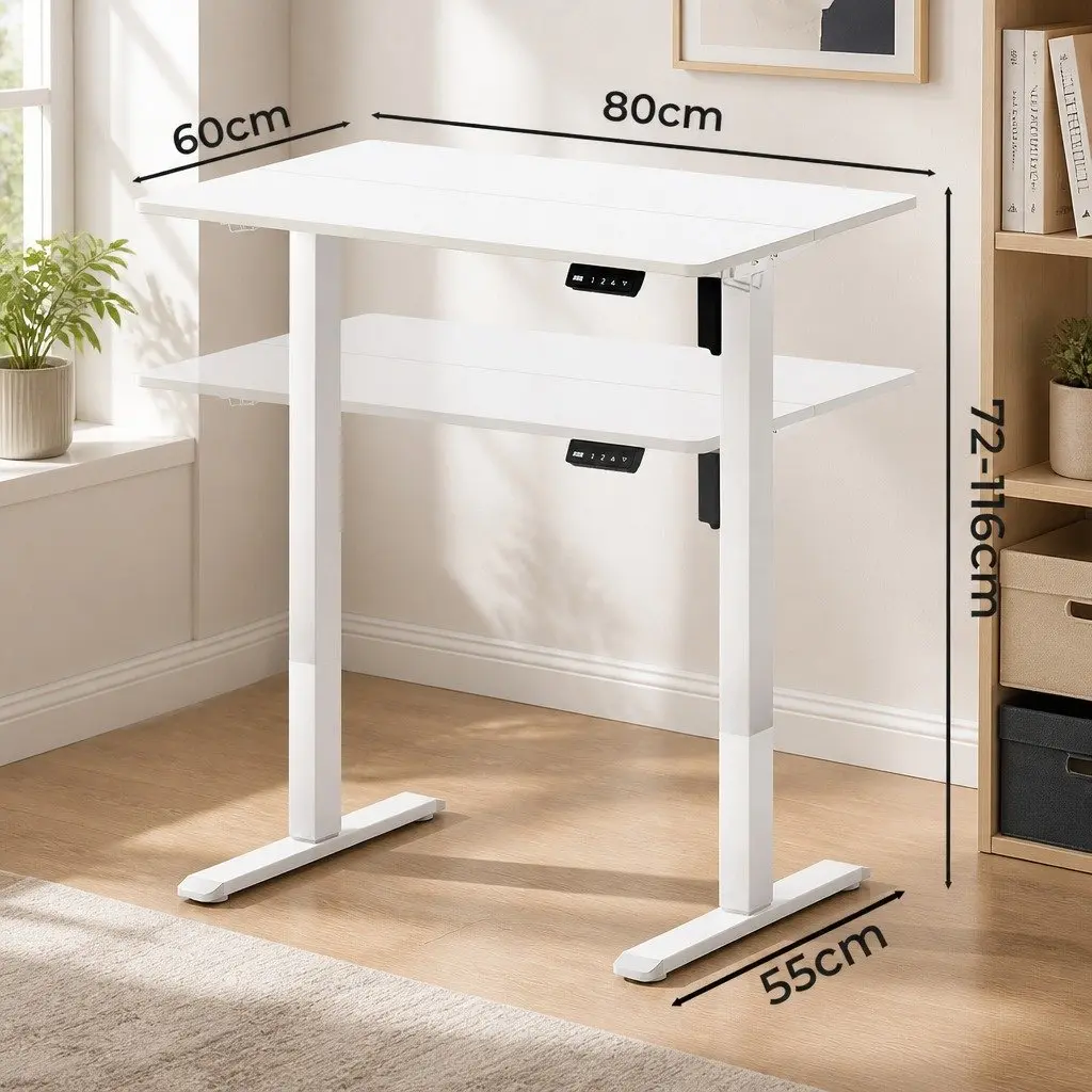 Electric Standing Desk Height Adjustable 72-116cm Motorised Office Computer Desk