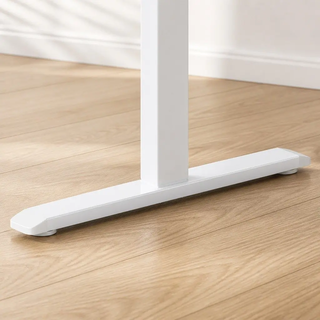 Electric Standing Desk Height Adjustable 72-116cm Dual-Panel Desktop White