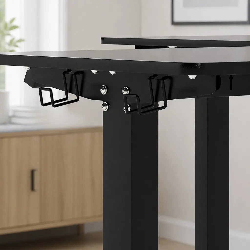 Electric Standing Desk Motorised Height Adjustable 130cm L x 130cm W