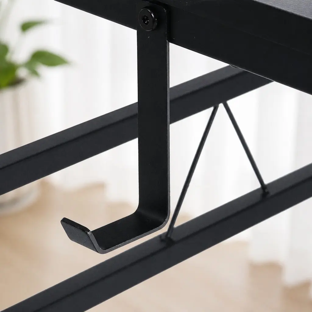 Gaming Computer Desk Adjustable Height Monitor Stand Storage Shelf Headphone