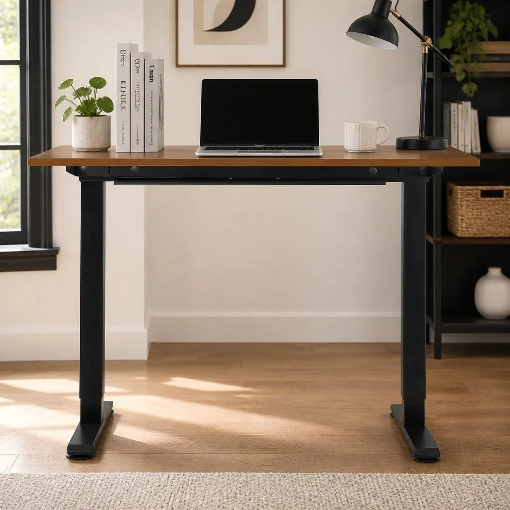 Motorised Standing Desk Adjustable 120cm Natural Desktop Electric Height Sit