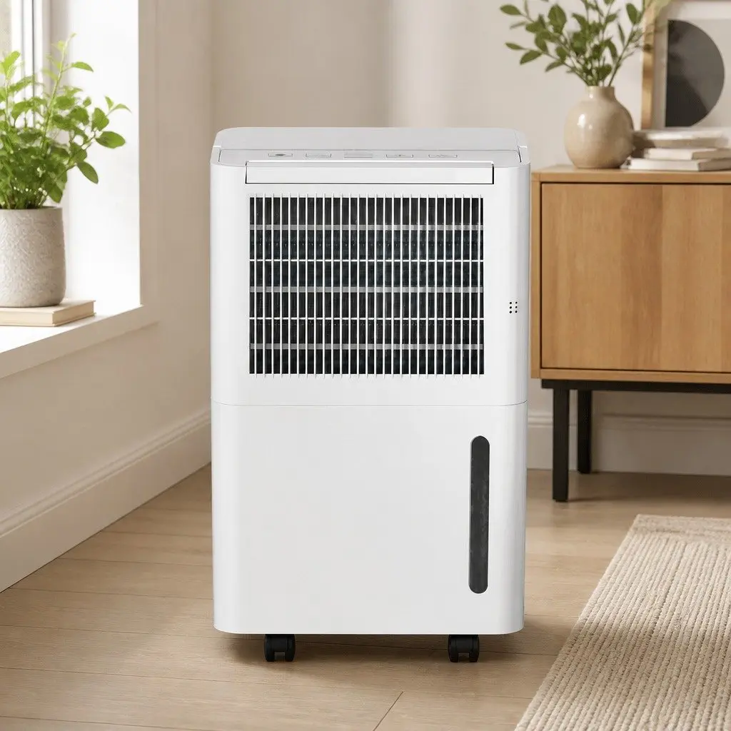 Dehumidifier 12L Portable 2-in-1 Air Purifier White Compact Quiet Operation