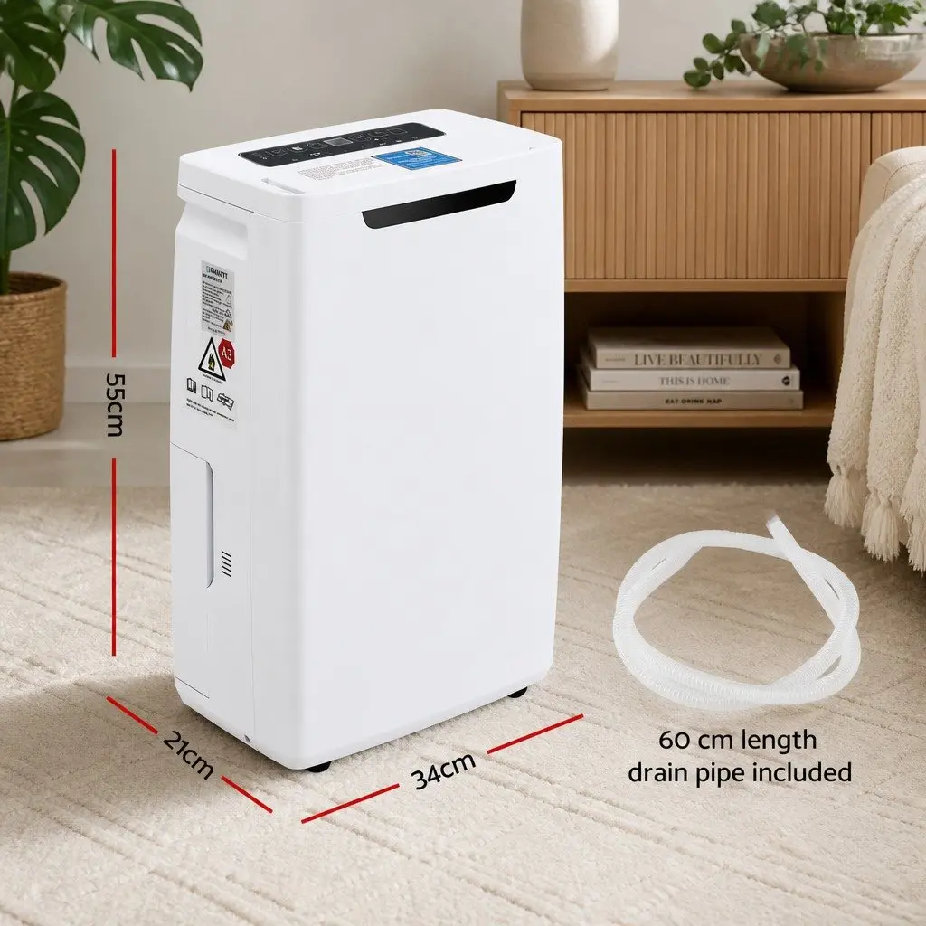 Dehumidifier Portable 16L/Day 5.5L Tank White