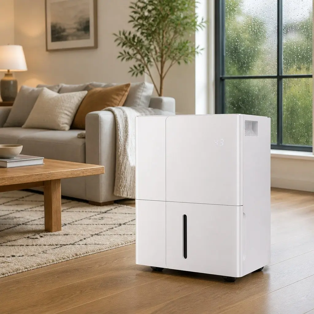 Dehumidifier 30L/Day Portable White Moisture Control for Medium to Large Rooms