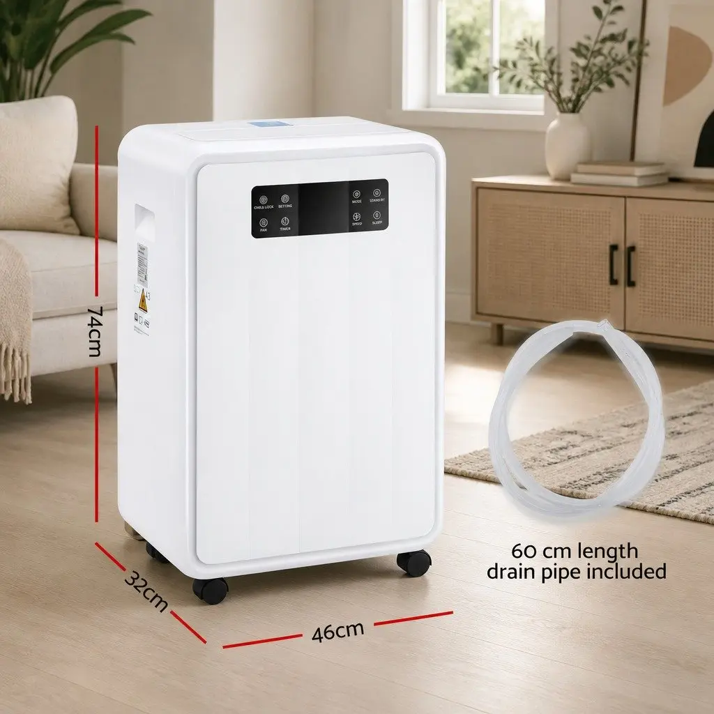 70L/Day Dehumidifier Large Space with 8.5L Water Tank White Moisture Absorber