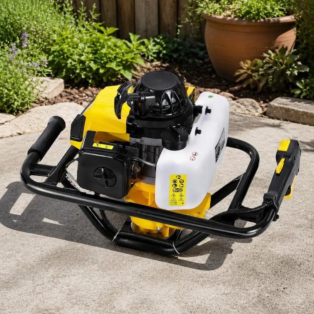 Post Hole Digger Engine 63CC Petrol Motor Yellow Single Cylinder 2-Stroke
