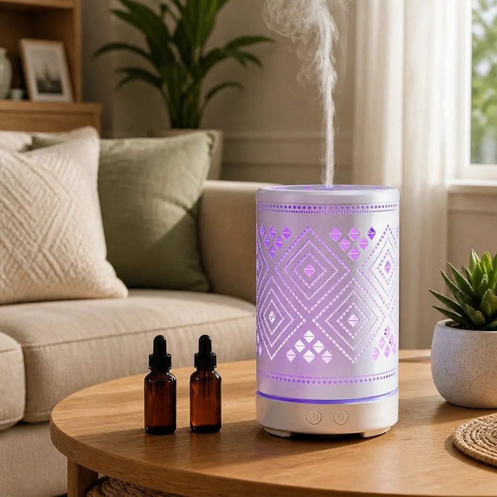 Ultrasonic Aroma Diffuser Humidifier 100ml LED Night Light Aromatherapy Mist