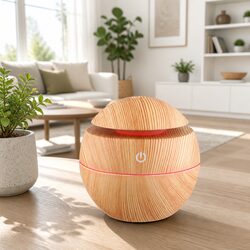 Aroma Diffuser Aromatherapy Light Wood 130ml 4 in 1 Humidifier Night Light