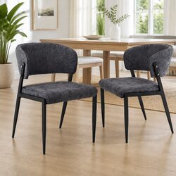 Your Perfect Dining Chairs Set of 2 in Charcoal