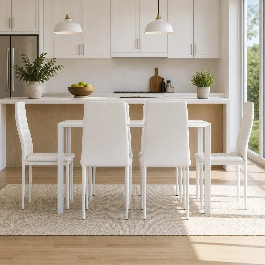 7 Piece White Dining Set