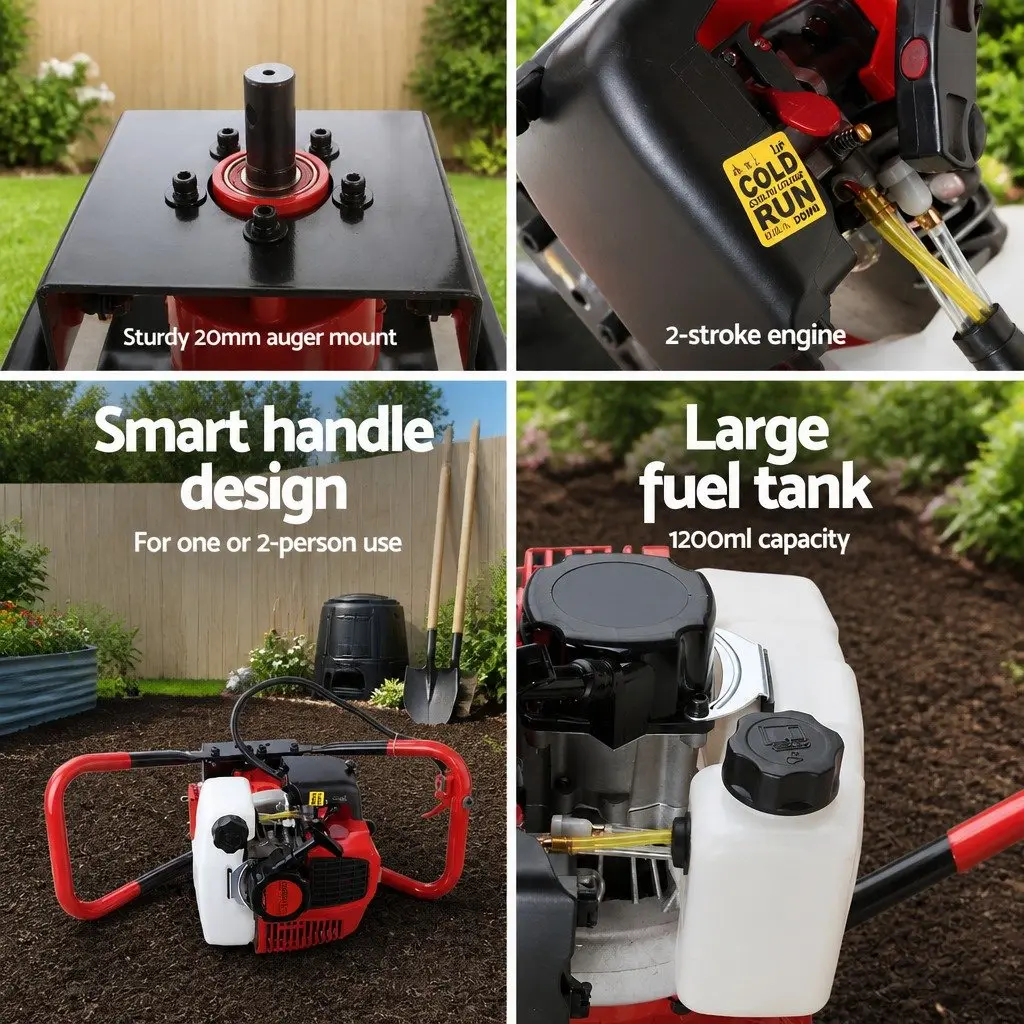 Post Hole Digger Motor 65cc Petrol Engine 2-Stroke Power Tool