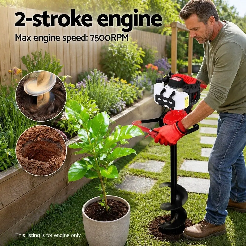 Post Hole Digger Engine 65CC Single Cylinder 2-Stroke Power Tool