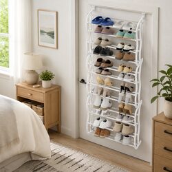 Friendly Over Door Shoe Rack – 12-Tier for 24 Pairs