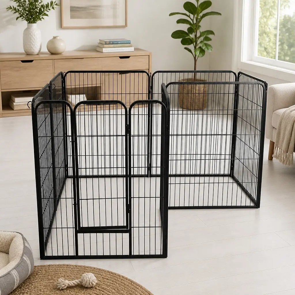 8 Panel Portable Foldable Pet Dog Playpen Exercise Pen 24 Inch