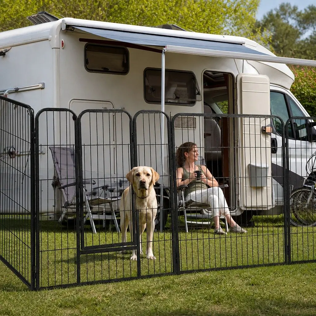 8 Panel Portable Foldable Pet Dog Playpen Exercise Pen 24 Inch