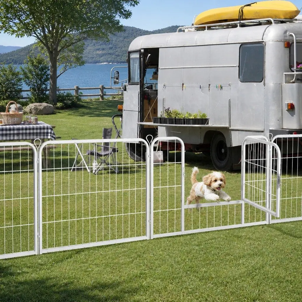 8 Panel Pet Playpen Dog Puppy Enclosure Pen Foldable Portable Exercise Pen