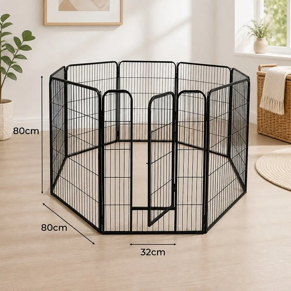8 Panel Pet Playpen Portable Foldable Size for Dogs Puppies Small Pets
