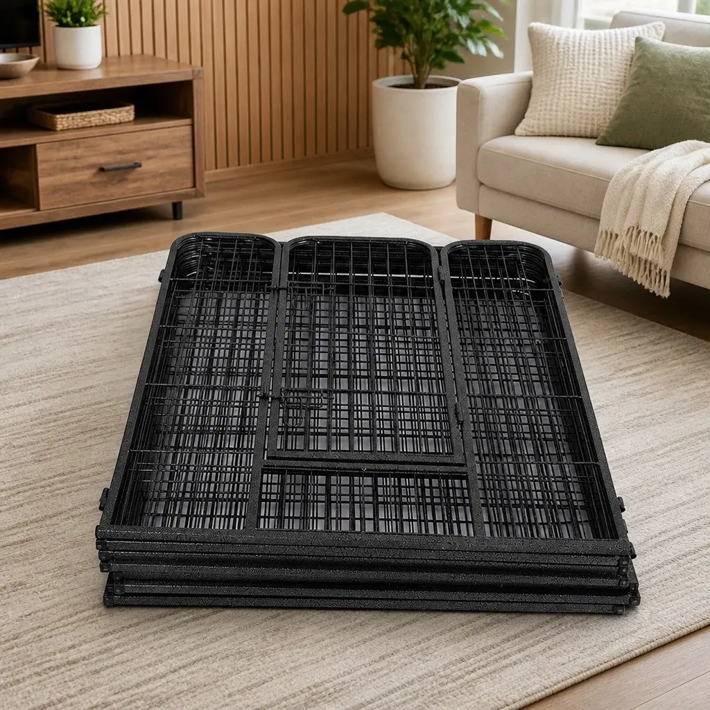 8 Panel Pet Playpen Portable Foldable Gate 80cm Wide x 60cm 80cm 100cm 120cm High