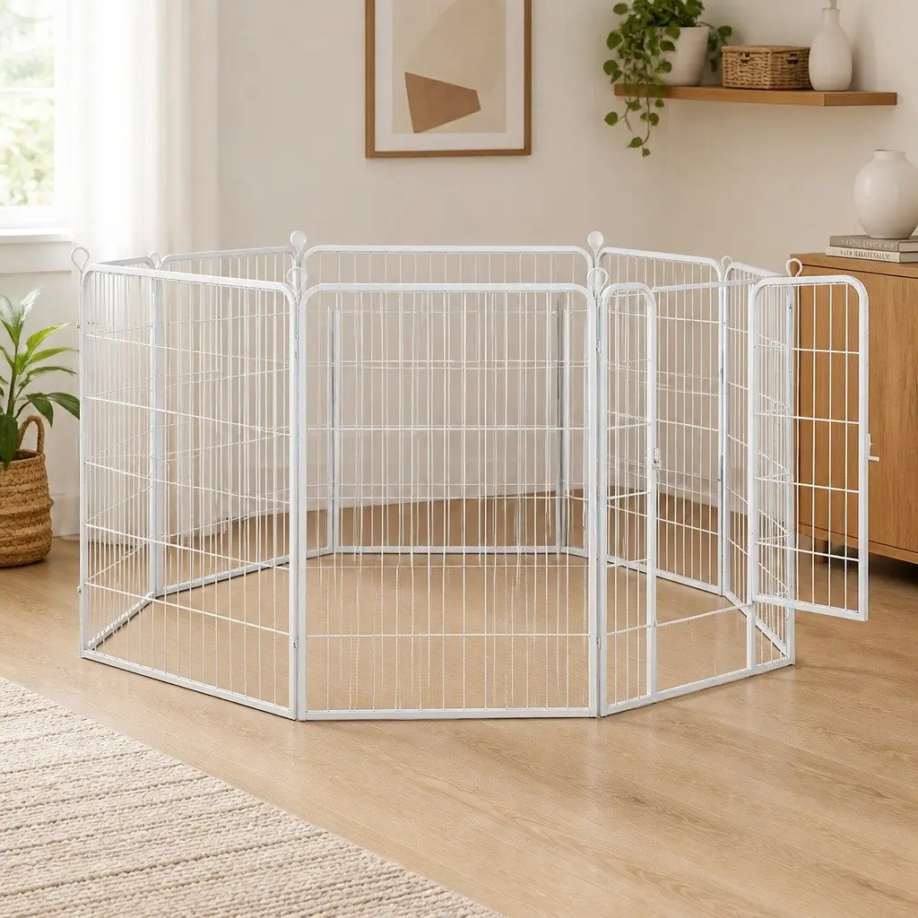 8 Panel Pet Dog Playpen Foldable Portable 48 Inch Enclosure